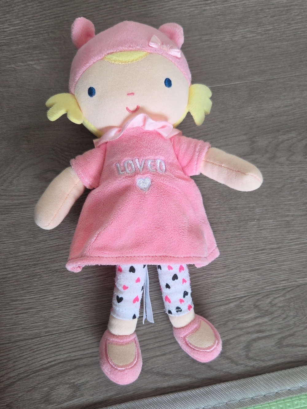 Pink "Loved" Plush Doll - Soft Comfort Toy